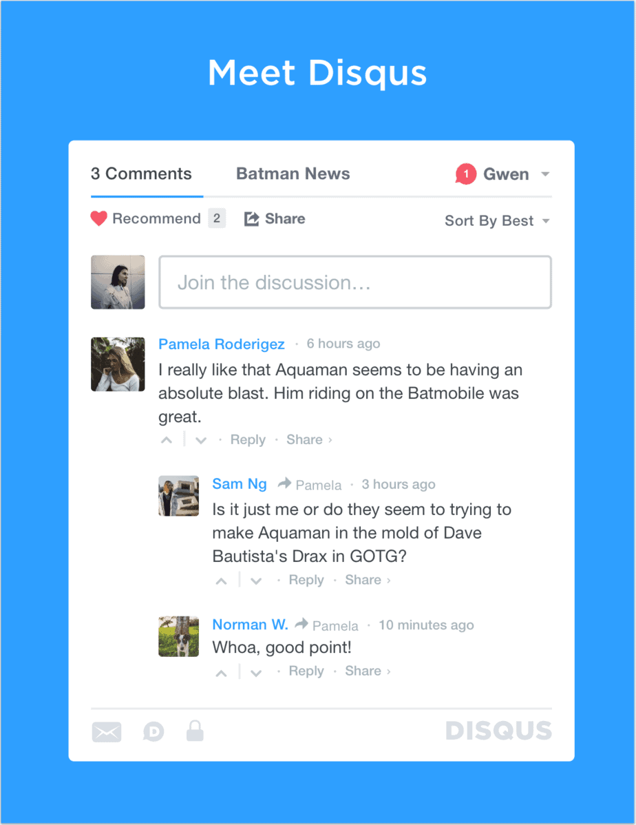 disqus comment system