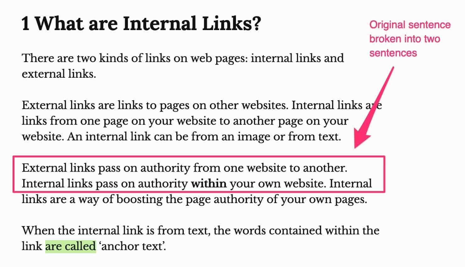 how to structure a blog post - sentences