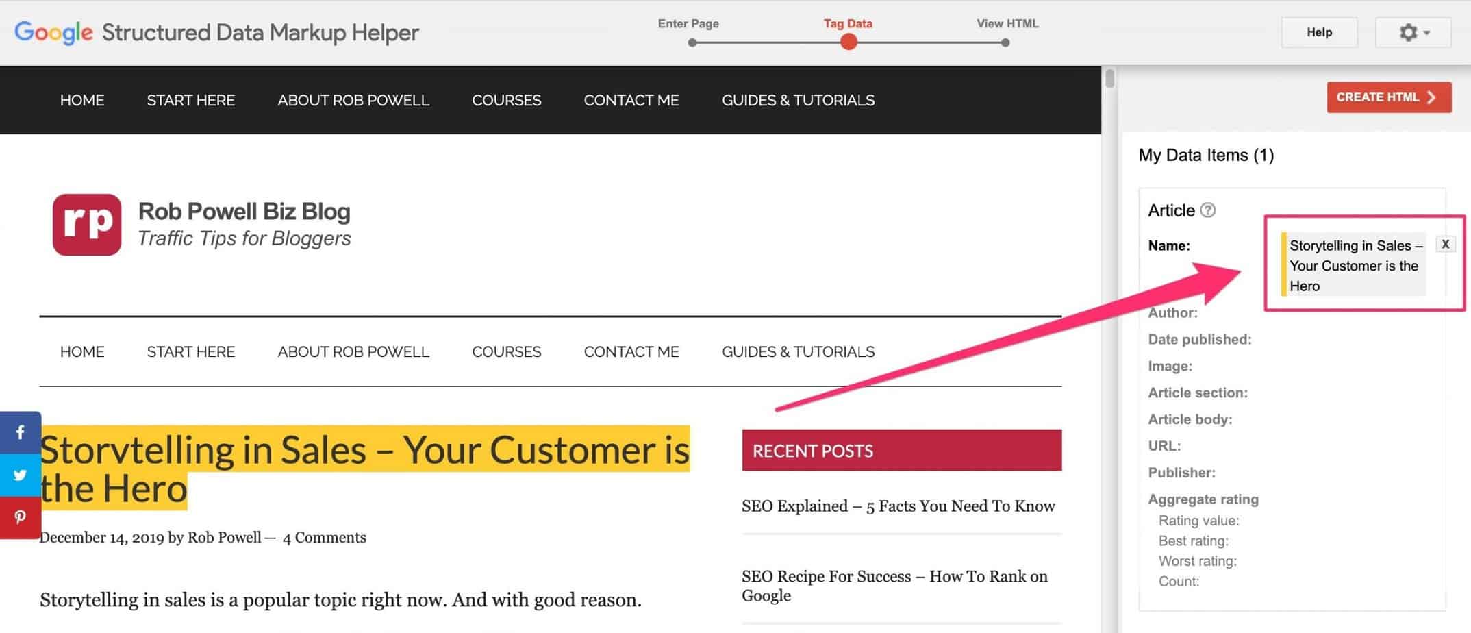 seo-tendencias-para-2020-10 using Google's Structured Data Markup Tool