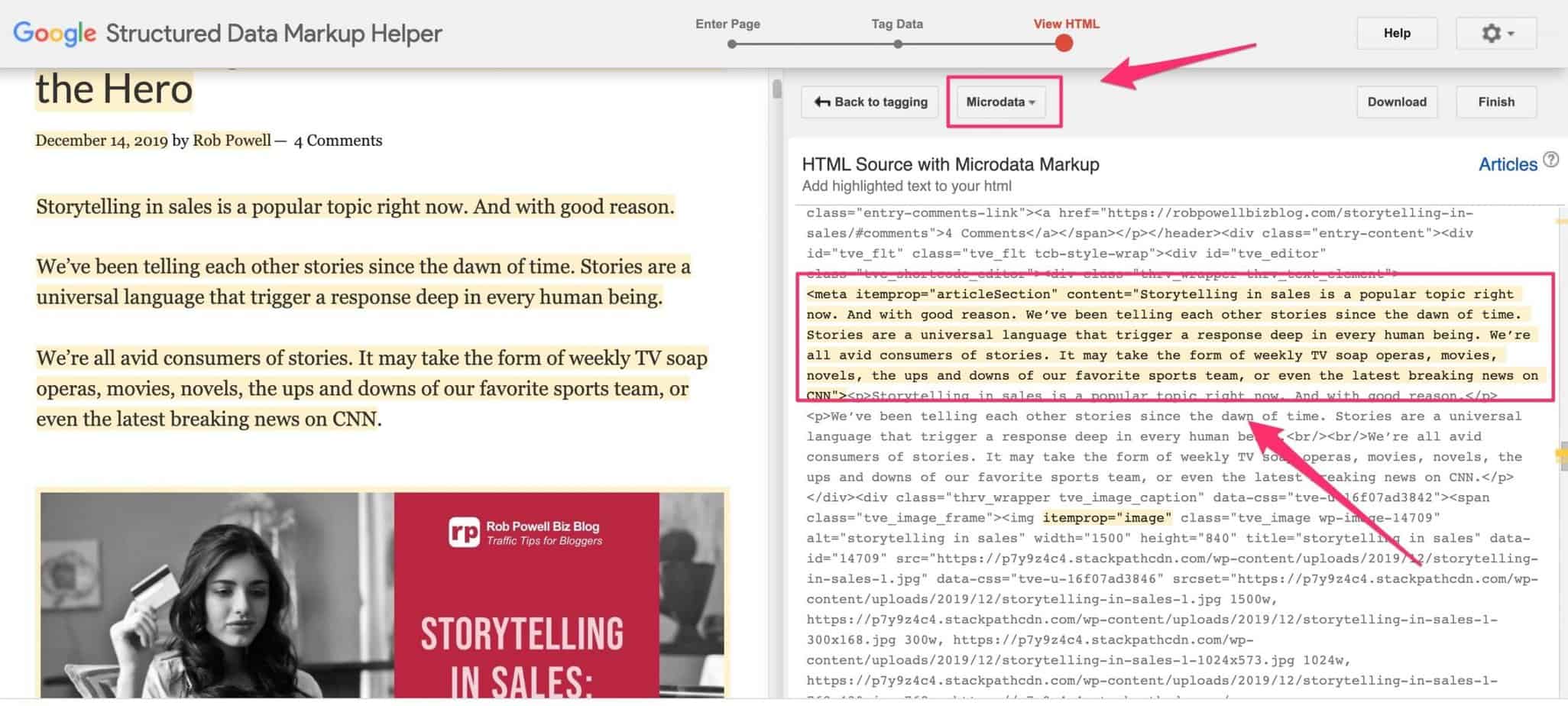 seo-tendencias-para-2020-12 using Google's Structured Data Markup Tool