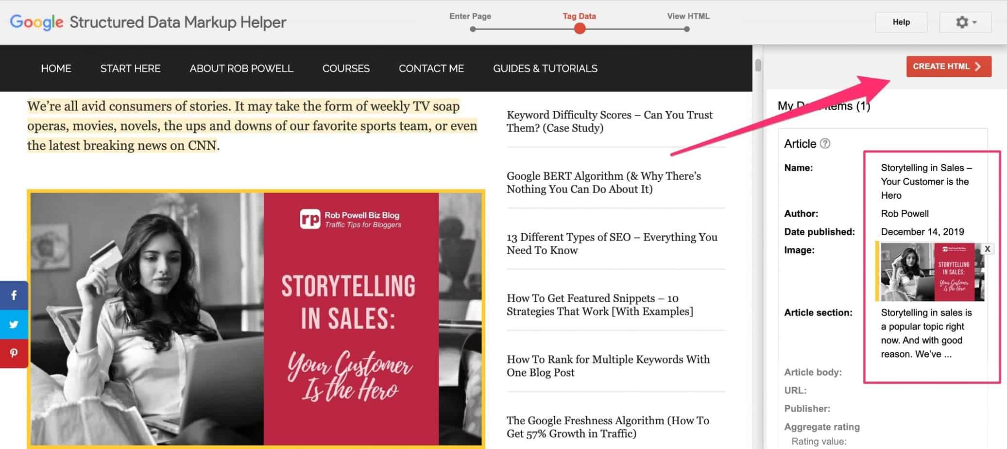 seo-tendencias-para-2020-11 using Google's Structured Data Markup Tool