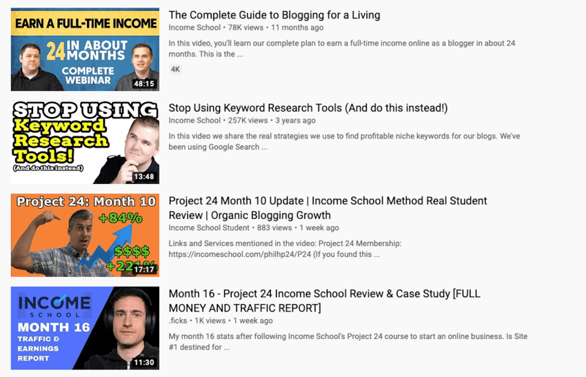 Income School YouTube Channel