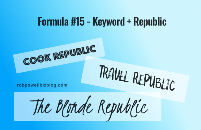 Formula #15 - Keyword + Republic