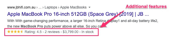 rich snippet - retail