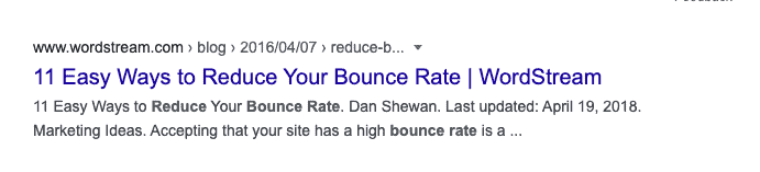 seo friendly blog posts - SEO title - example