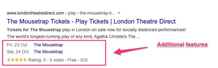 rich snippet - theater performance