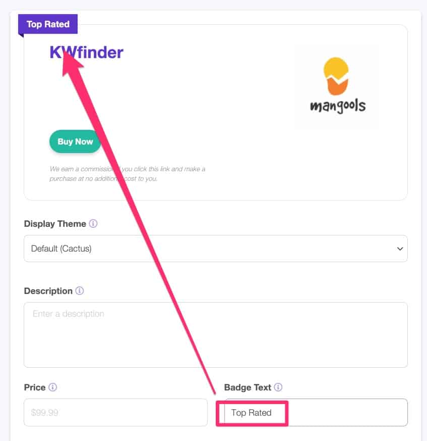 kement-ürün-inceleme-05 lasso wordpress plugin - change the badge text in Lasso display box