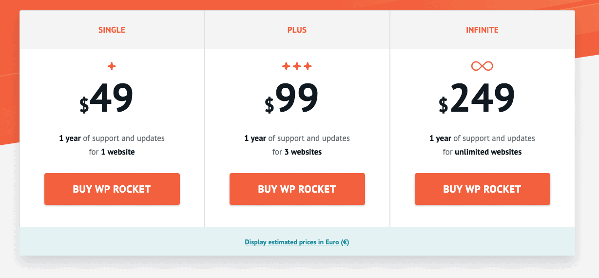 wp roket incelemesi - 25 WP Rocket pricing