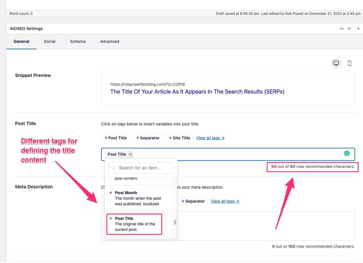 wie man Meta-Tags in WordPress hinzufügt - 10 adding meta tags with AIOSEO