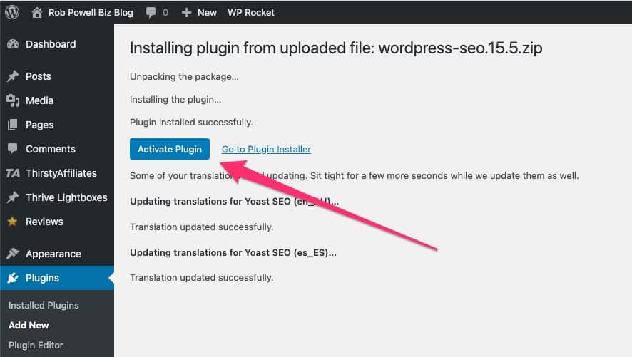 So fügen Sie Meta-Tags in WordPress hinzu - 05 activate the plugin