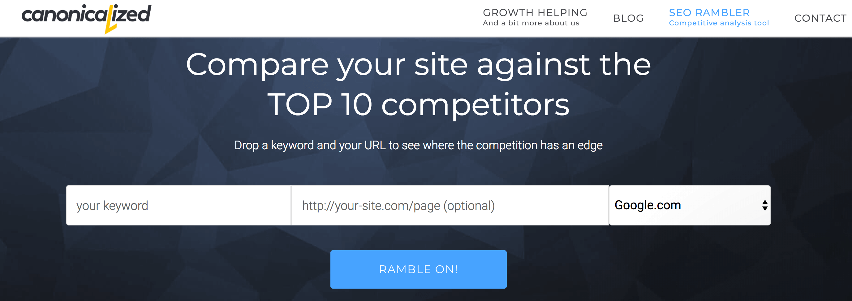 seorambler competitor analysis tools