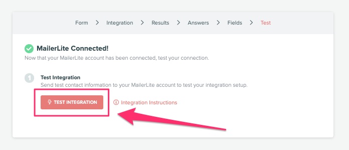 test the integration