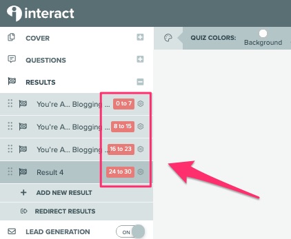 score ranges automatically adjusted