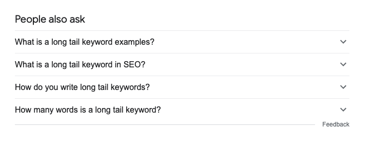 'People Also Ask' boxes