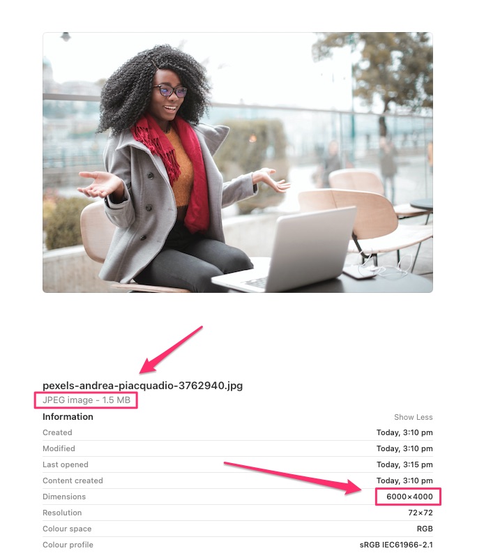 optimize images by reducing image dimensions