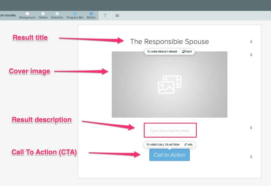 add the quiz results