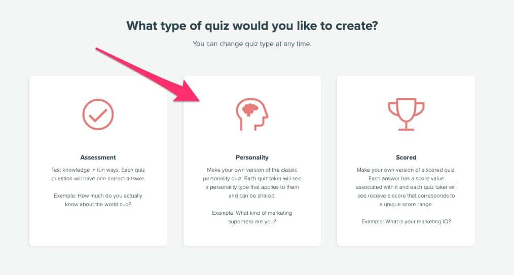 choose personality quiz