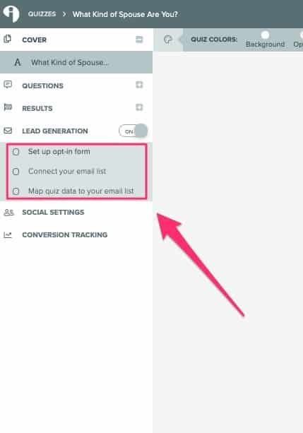create a quiz with Interact