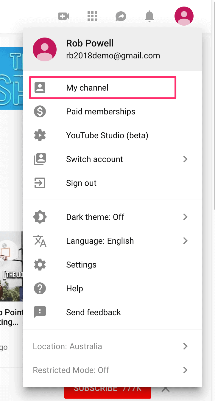 how to setup a youtube channel