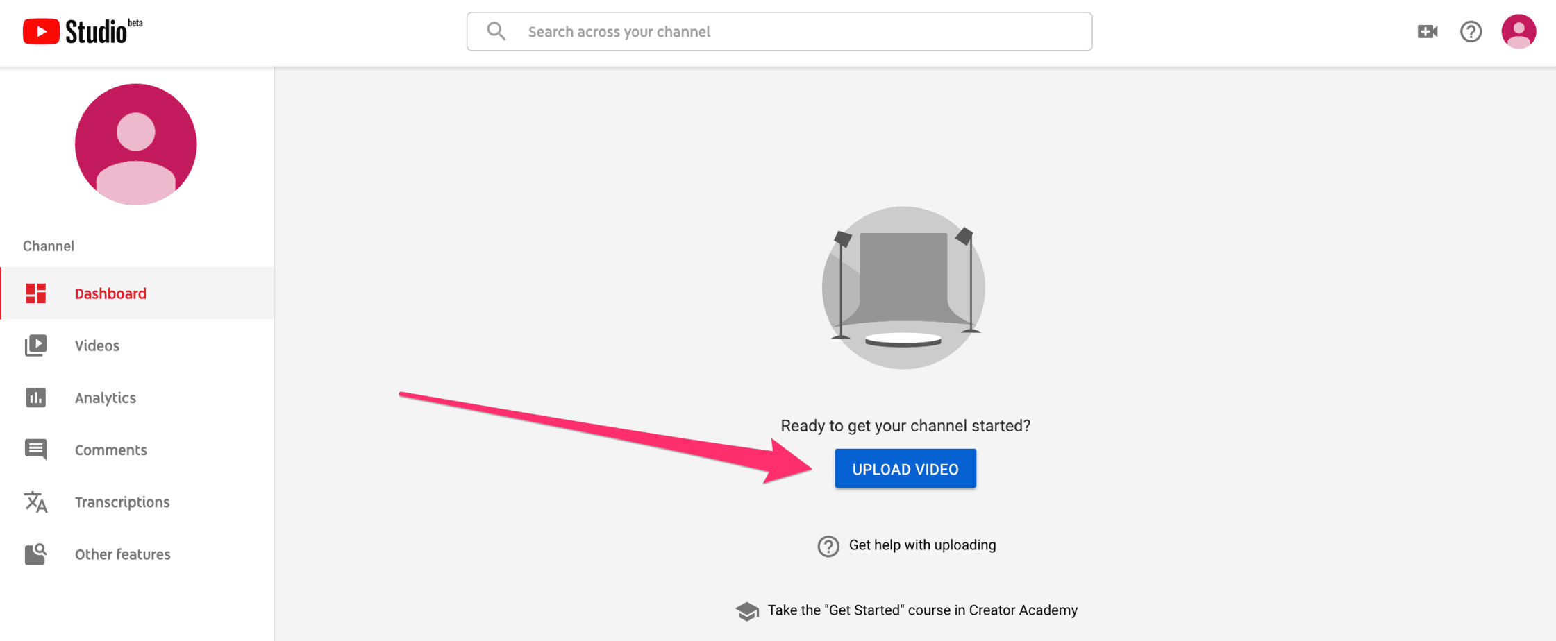 how to setup a youtube channel