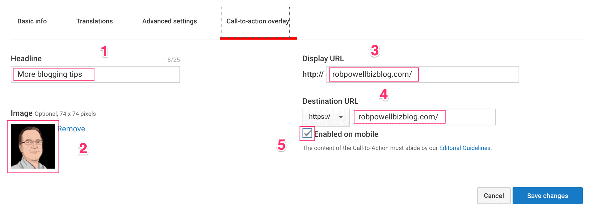 Adding a Call To Action Overlay to YouTube Videos
