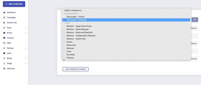 choose an email template in postaga