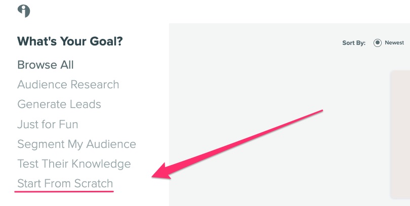 create a lead generation quiz in interact
