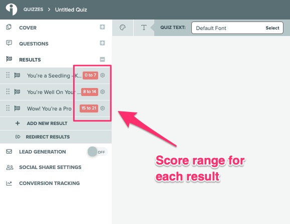 create a quiz for lead generation