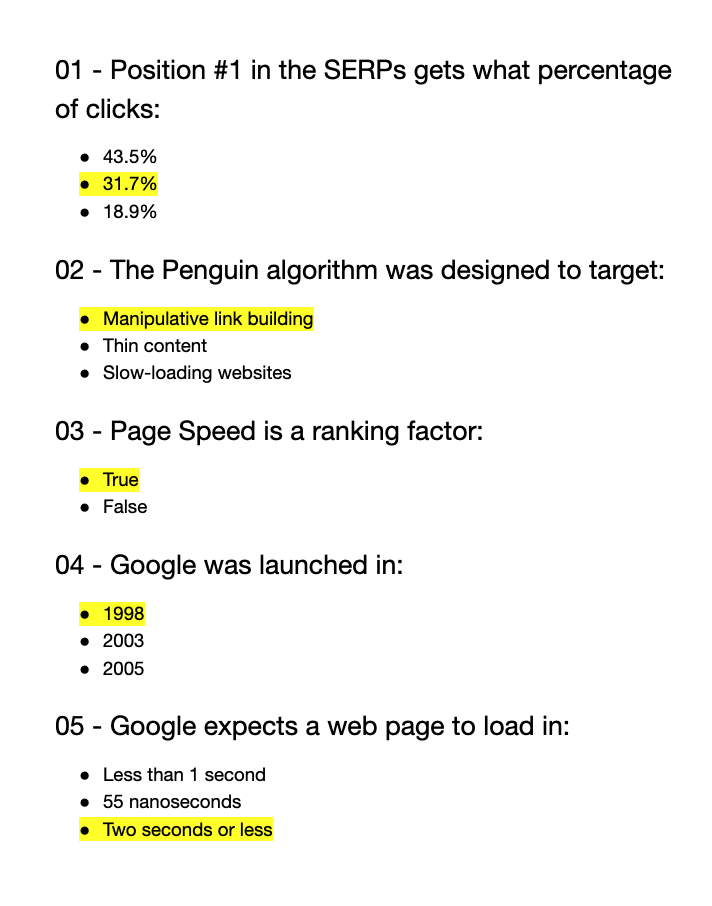 examples of quiz questions