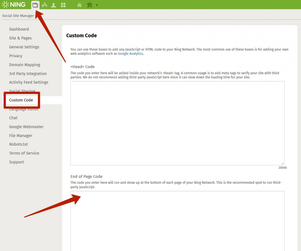 ecran cu cod personalizat