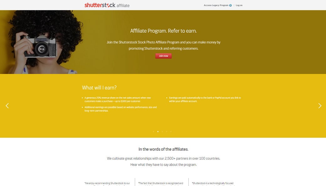 البرامج التابعة لمدونين تصميم الويب - Shuttershock