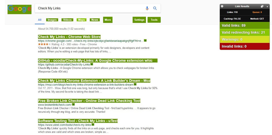 Проверить мои ссылки