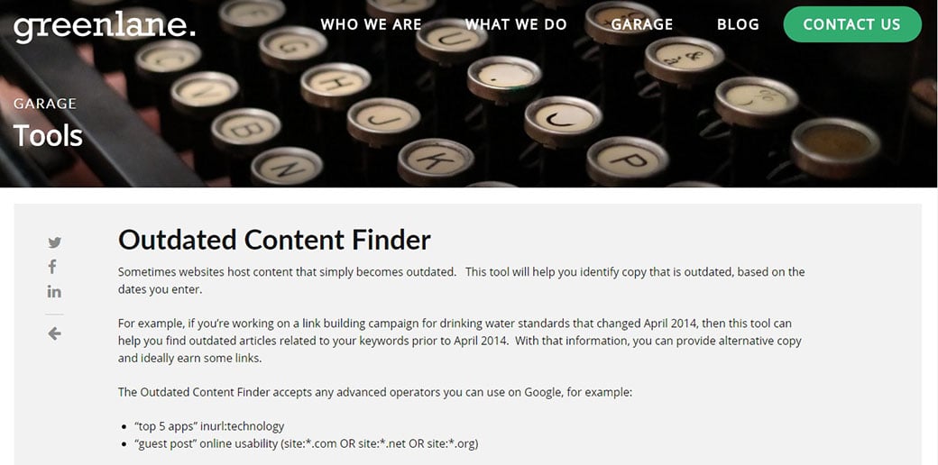 Средство поиска устаревшего контента