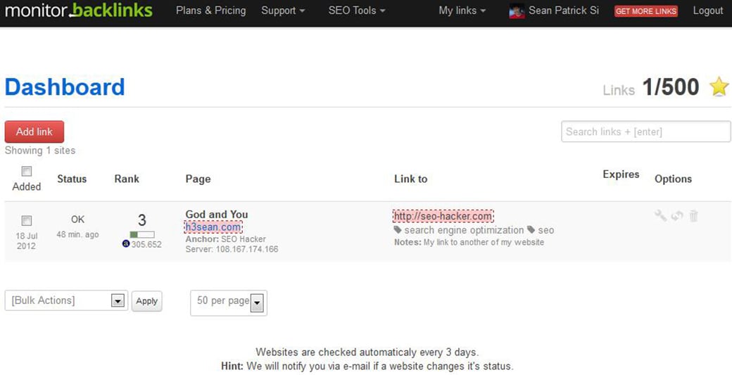 رصد صورة أدوات البحث المنافس Backlinks