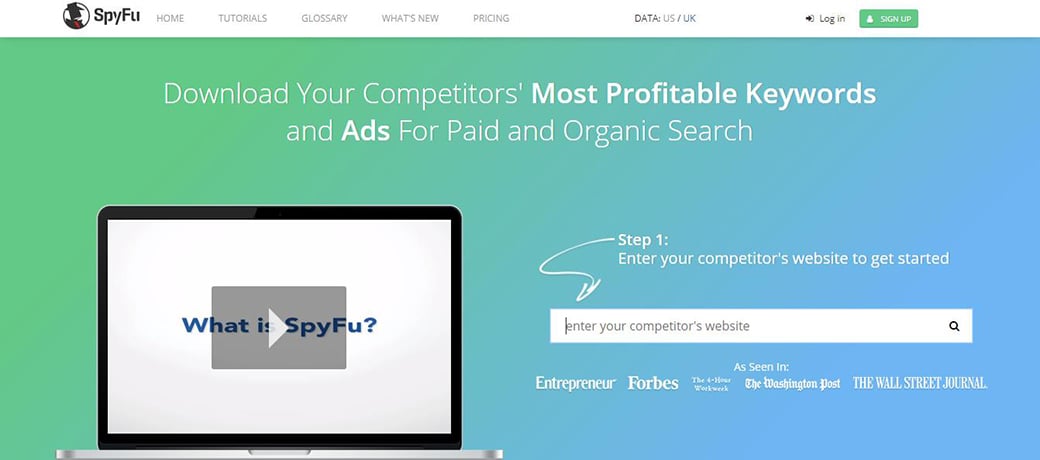 صورة أدوات بحث منافس SpyFu