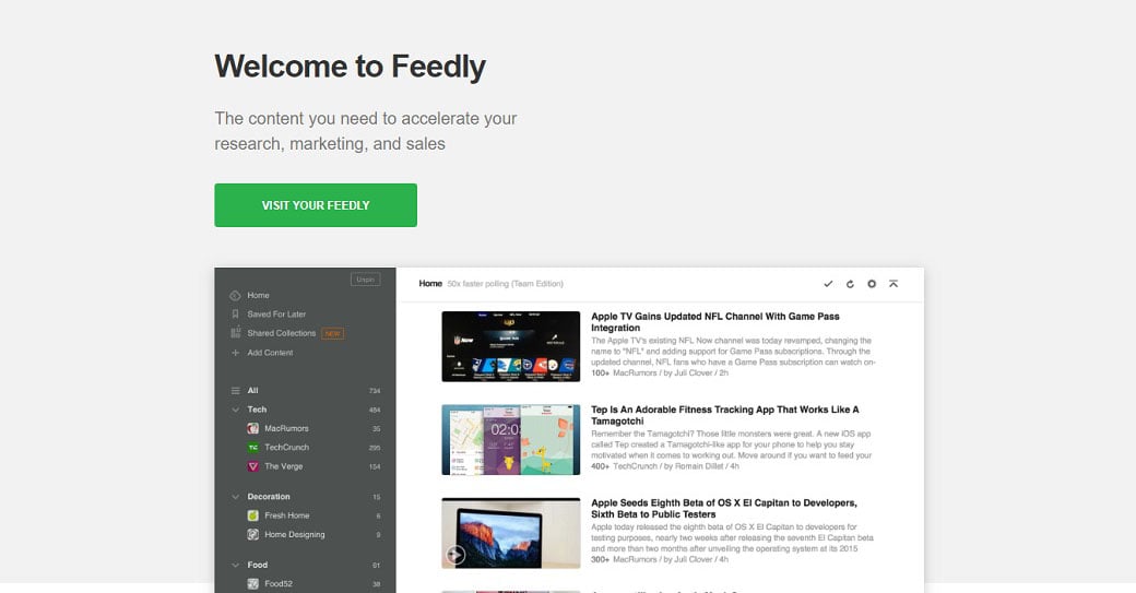 Immagine alternativa a BuzzSumo Feedly alternativa a BuzzSumo