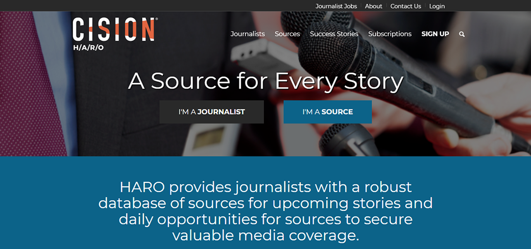 röportajlar yoluyla içerik paylaşımı için cision görüntüsü