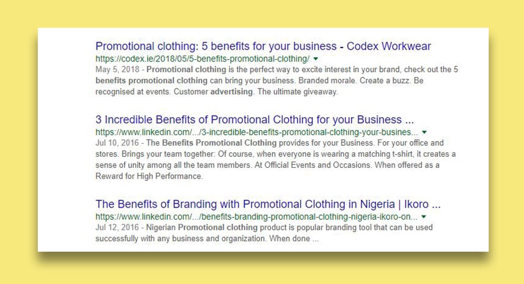 articoli in ricerca google