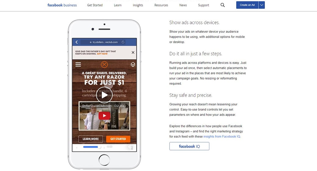 изображение рекламы в фейсбуке