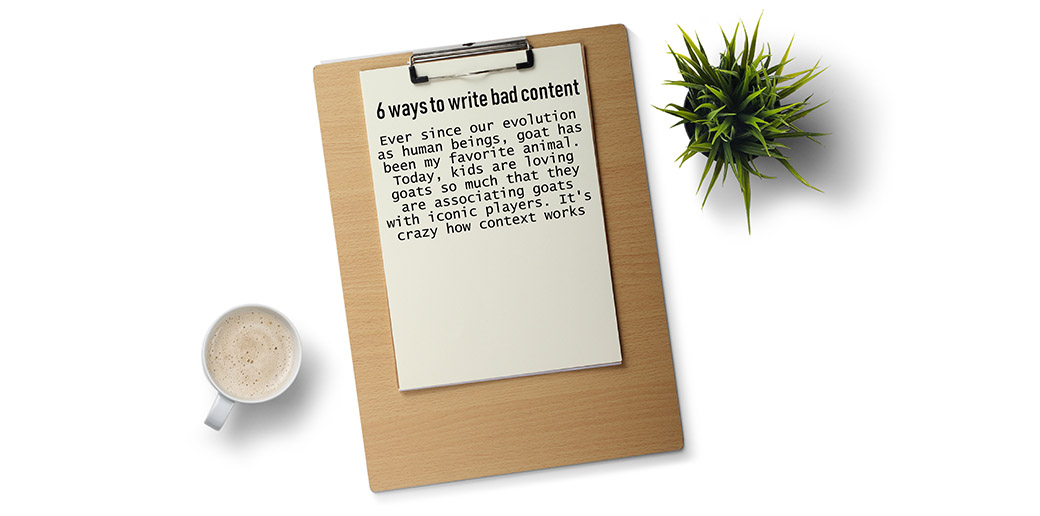 modi per scrivere contenuti scadenti - titoli non correlati