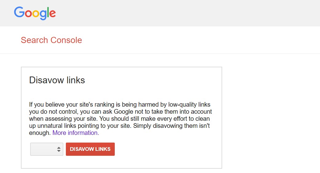 zrzekaj się linków i negatywne seo