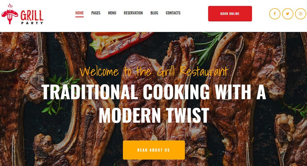 تصميم موقع أحمر