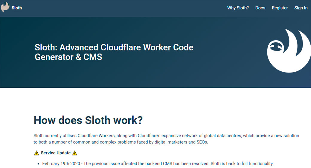 Sloth - instrumente SEO gratuite