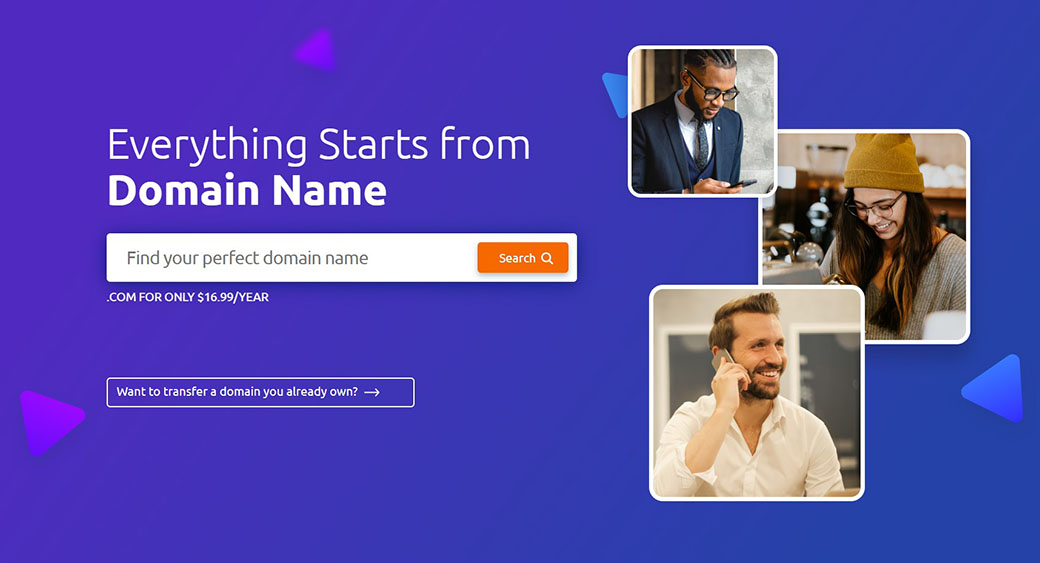 ค้นหาและซื้อชื่อโดเมน - ภาพหลัก