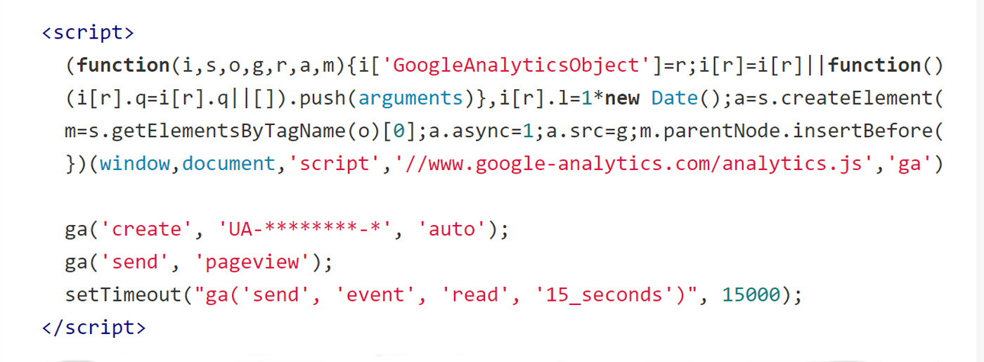 Eticheta de script pentru rata de respingere