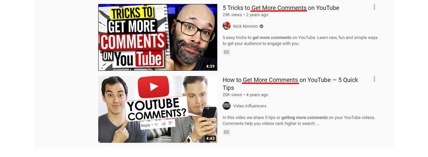 ottimizzazione video: ricevi più commenti