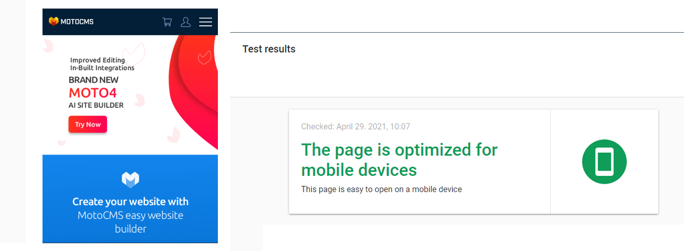 Test d'optimisation mobile