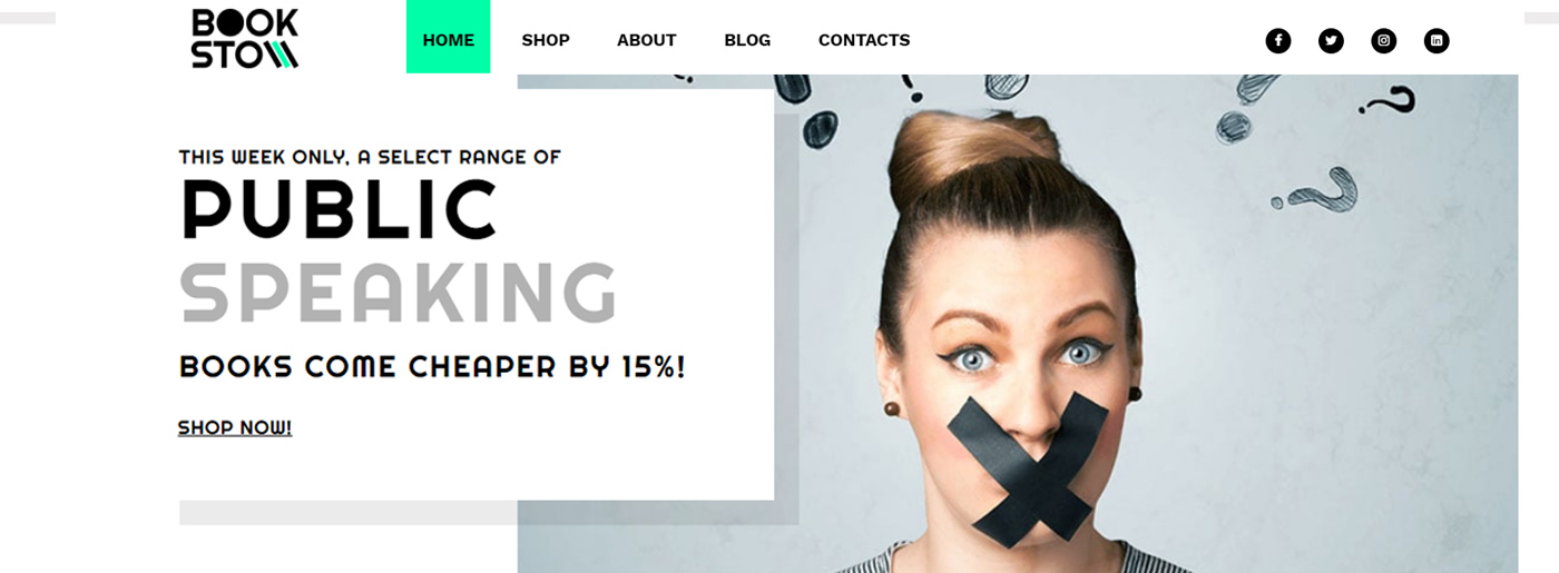 Шаблон сайта книжного магазина