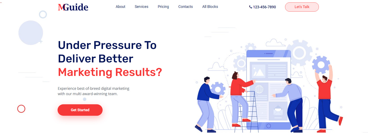 حل موقع التسويق