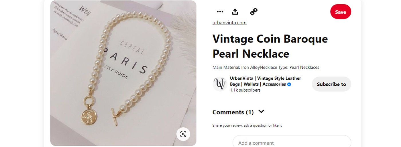 ผลิตภัณฑ์ Pinterest ออนไลน์